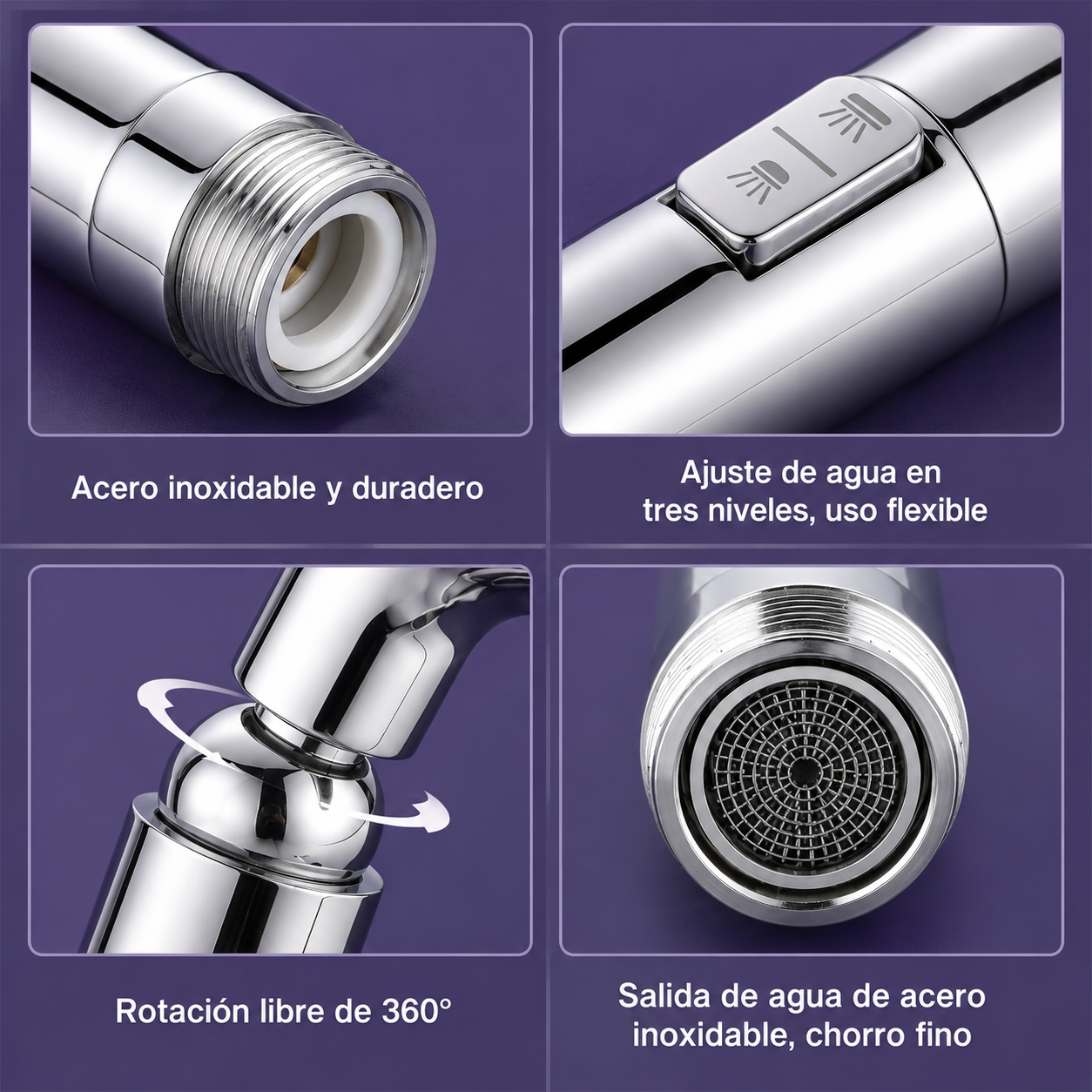 AquaFlex Duo™ — Filtro para Grifo con 2 Posiciones y Flujo Ajustable