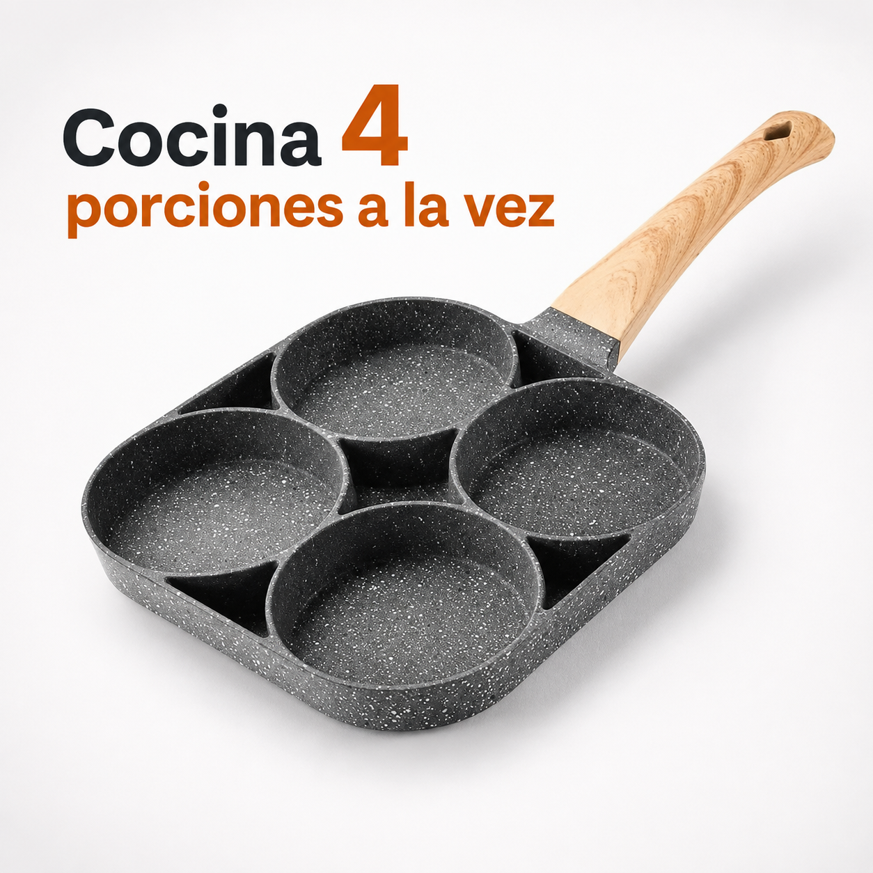 Sartén 4 en 1 para Huevos y Desayunos | Cocina 4 Porciones a la Vez
