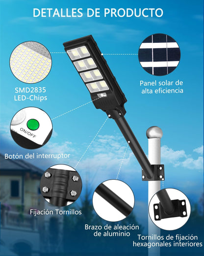 Farola solar exterior con sensor de movimiento 400 W - additional image 6