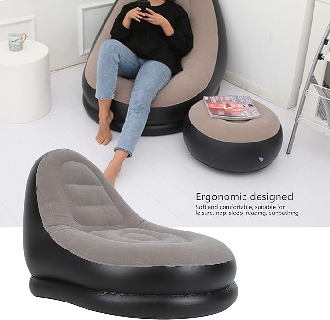 Sofá Cama Inflable Portátil con Reposapiés - additional image 5