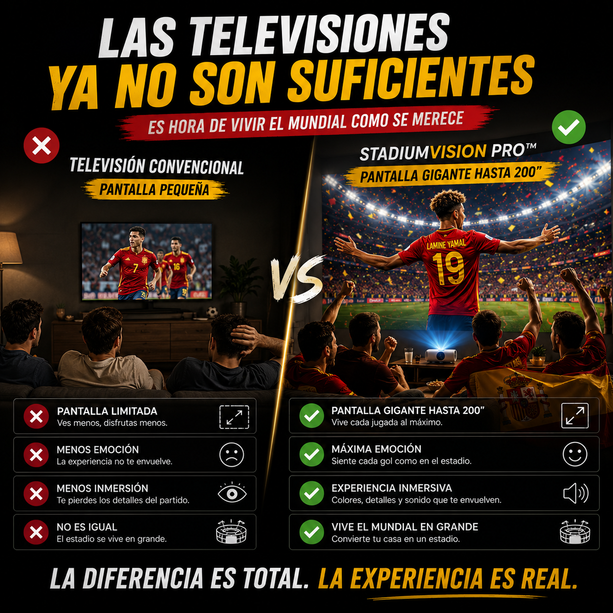 🏟️ StadiumVision Pro™ 4K | Vive el Mundial 2026 en Pantalla Gigante