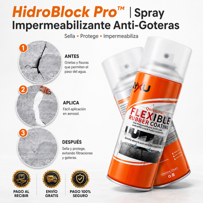 HidroBlock Pro™ | Spray Impermeabilizante Anti-Goteras