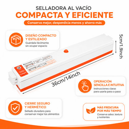 Sellador al Vacío 2 en 1 | Conserva tus Alimentos por Más Tiempo