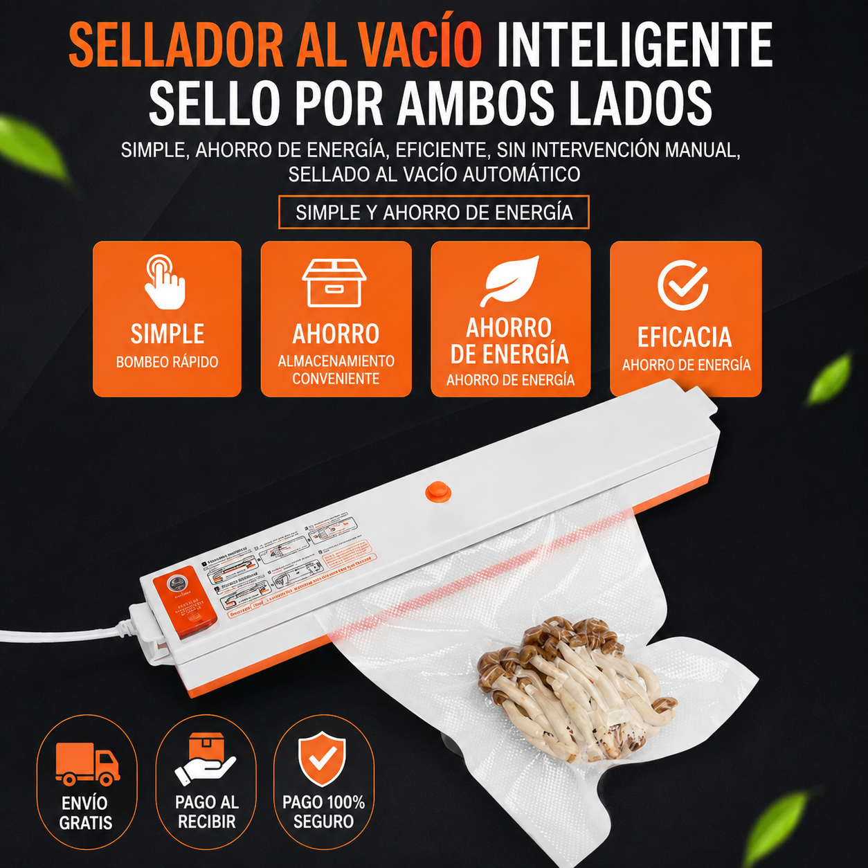 Sellador al Vacío 2 en 1 | Conserva tus Alimentos por Más Tiempo