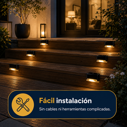 Luz solar para escaleras pack 2und