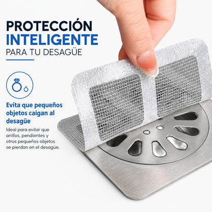 Filtros Adhesivos para Desagüe 10 Unidades — Atrapa Cabellos y Evita Atascos