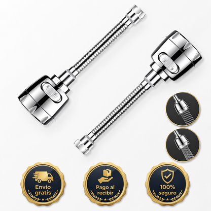 Cabezal Flexible para Grifo con 2 Modos — Más Alcance y Comodidad al Limpiar