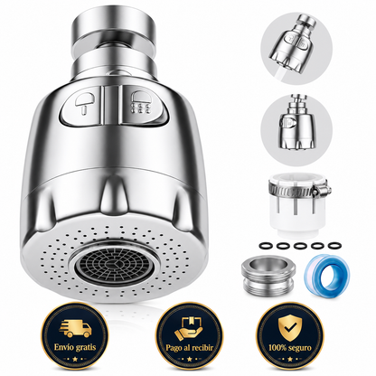 AquaFlex Duo™ — Filtro para Grifo con 2 Posiciones y Flujo Ajustable
