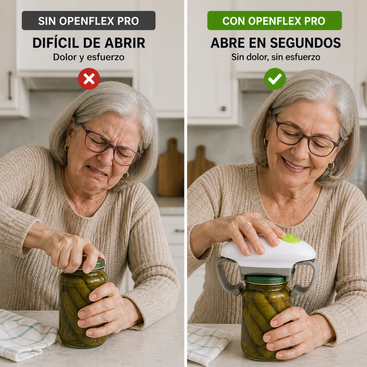 OpenFlex Pro™ — Abre frascos duros en segundos, sin dolor en las manos + REGALO EXCLUSIVO 🔥