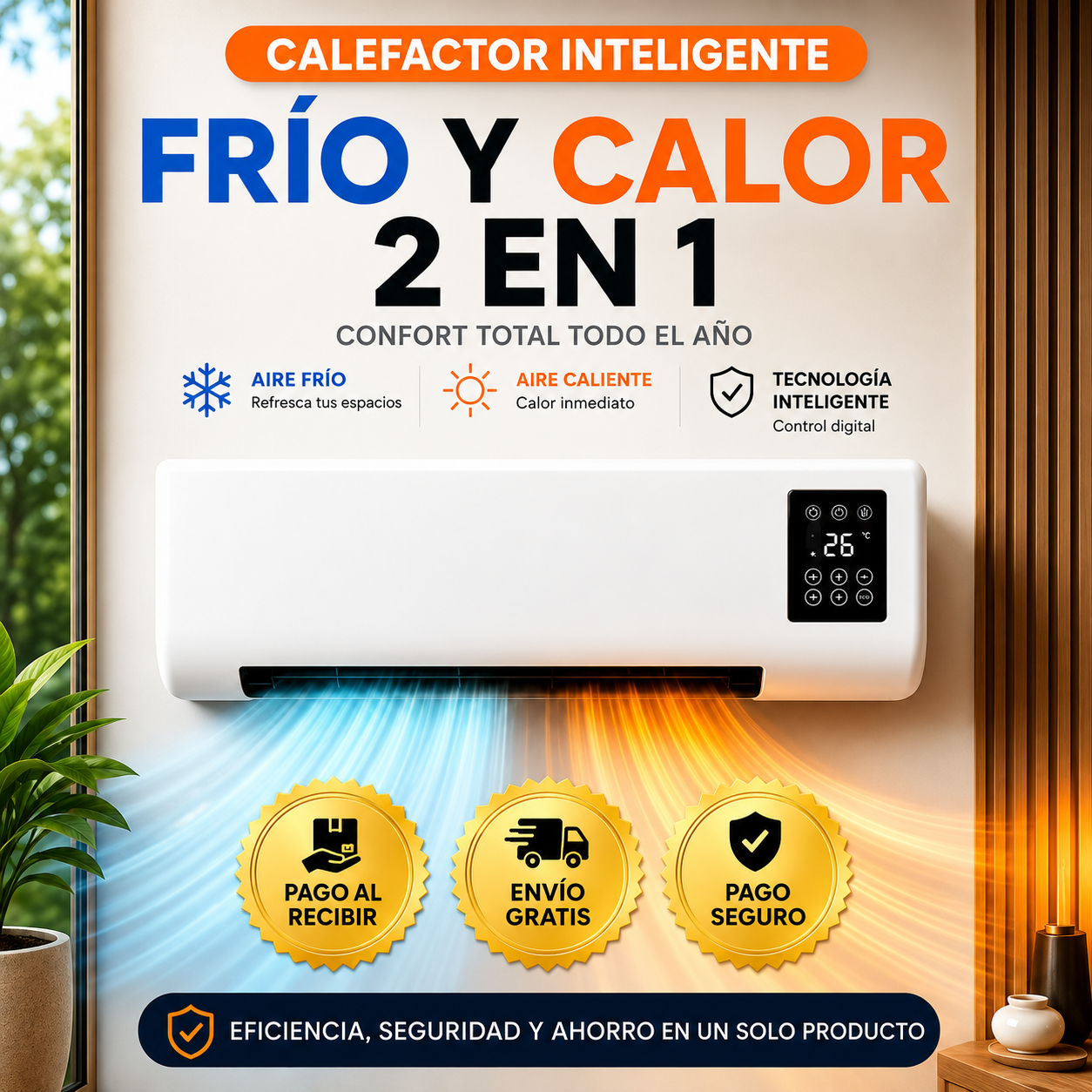 ❄️MINI AIRE ACONDICIONADO 2 EN 1: Calienta en inverno y refresca en verano🚚¡Envío Gratis en 14H!🔥