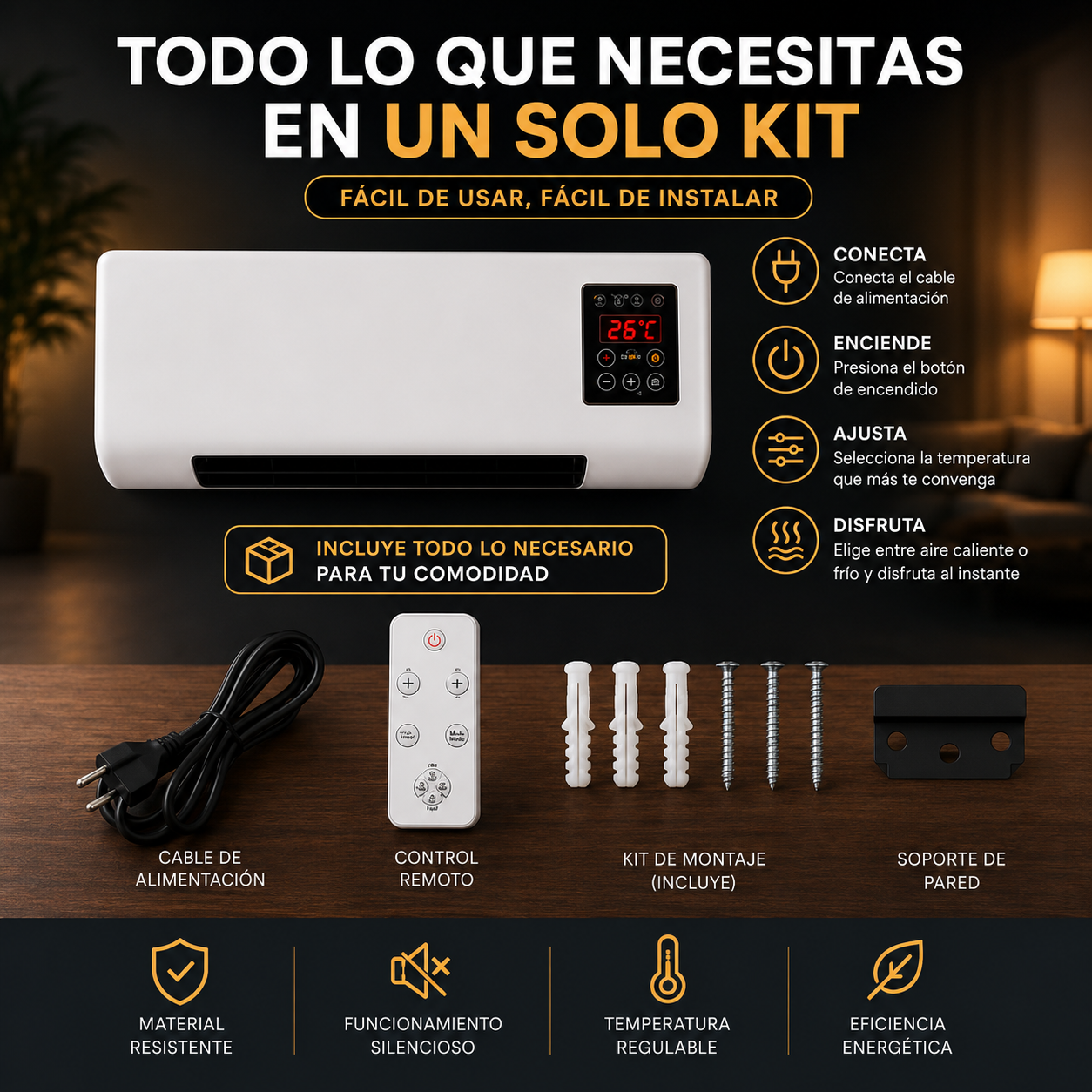 ❄️MINI AIRE ACONDICIONADO 2 EN 1: Calienta en inverno y refresca en verano🚚¡Envío Gratis en 14H!🔥