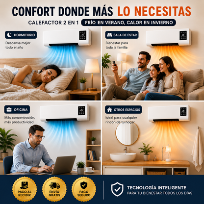 ❄️MINI AIRE ACONDICIONADO 2 EN 1: Calienta en inverno y refresca en verano🚚¡Envío Gratis en 14H!🔥