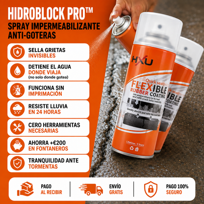 HidroBlock Pro™ | Spray Impermeabilizante Anti-Goteras