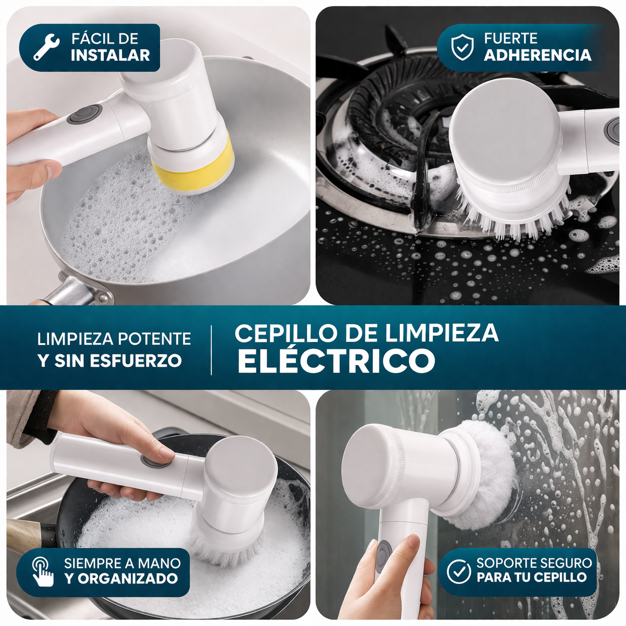 🧽 CEPILLO DE LIMPIEZA QUE ELIMINA LA SUCIEDAD SIN ESFUERZO + KIT COMPLETO 🔥 ÚLTIMAS UNIDADES EN STOCK