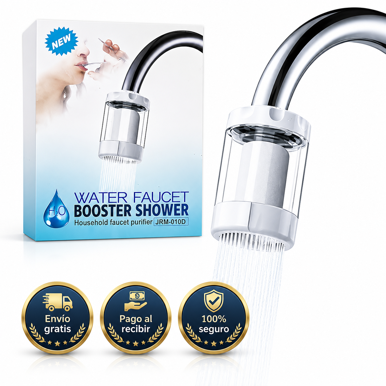 Filtro Purificador de Ducha ShowerBoost™ — Agua Más Limpia y Mayor Presión
